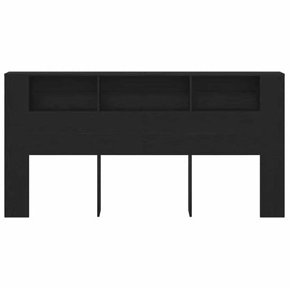 vidaXL Kopfteil Schrank Schwarz Eichen-Optik 200 x 18,5 x 102,5 cm