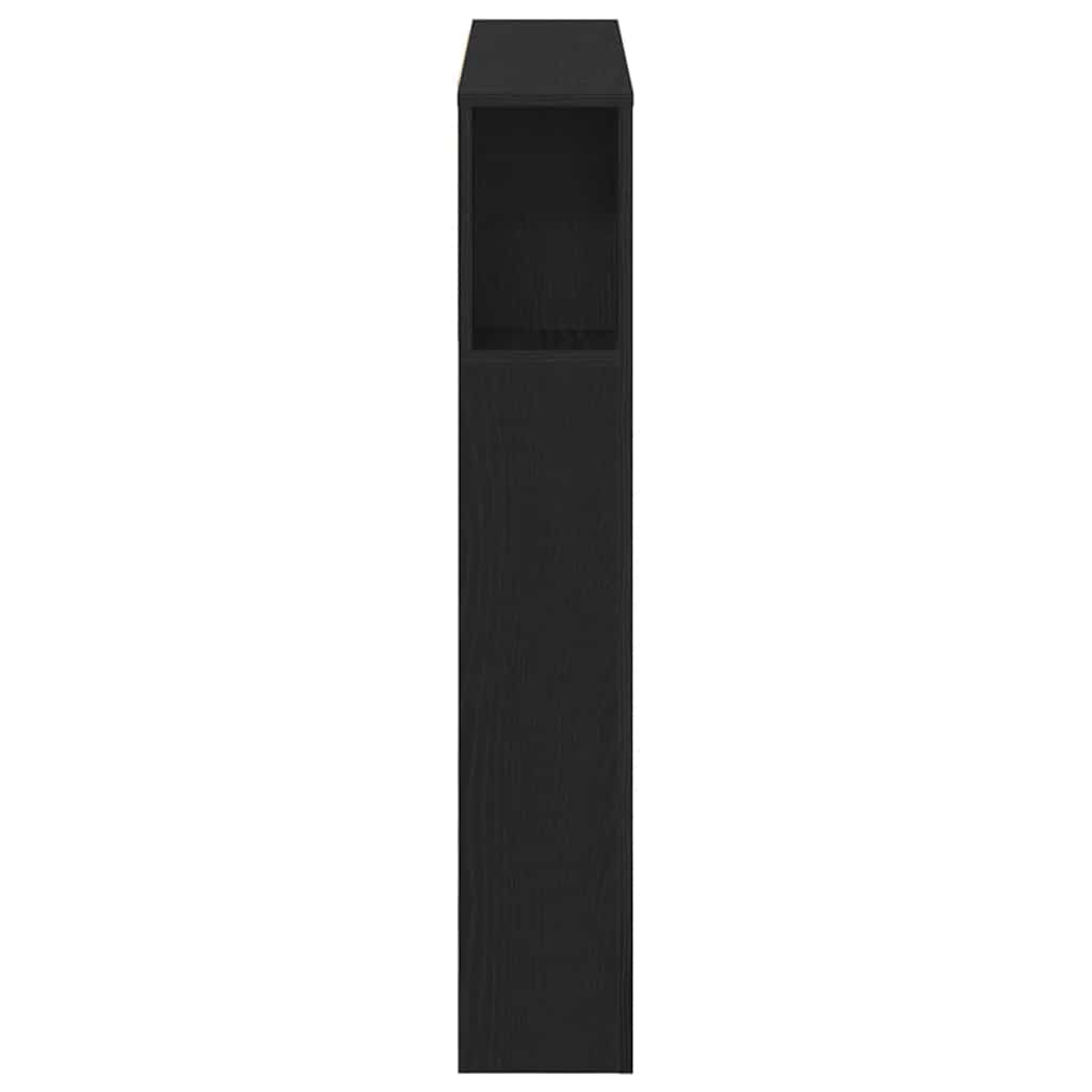 vidaXL Kopfteil Schrank Schwarz Eichen-Optik 200 x 18,5 x 102,5 cm