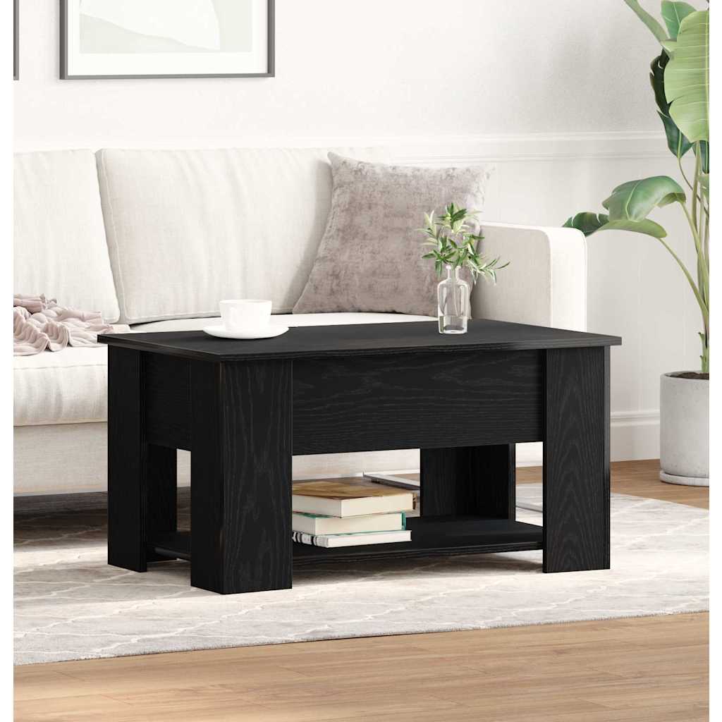 vidaXL Couchtisch Schwarz Eichen-Optik 79 x 49 x 41 cm Holzwerkstoff