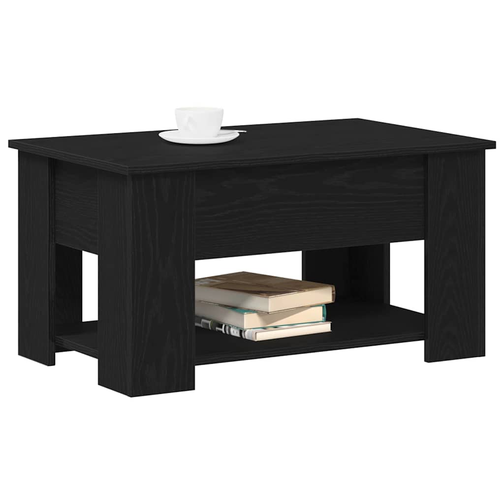 vidaXL Couchtisch Schwarz Eichen-Optik 79 x 49 x 41 cm Holzwerkstoff
