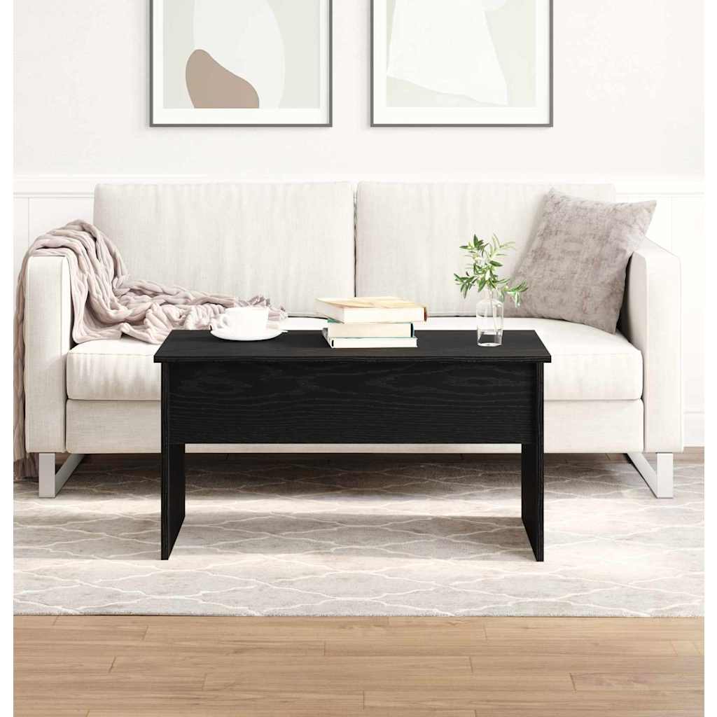 vidaXL Couchtisch Schwarz Eichen-Optik 80 x 50,5 x 41,5 cm