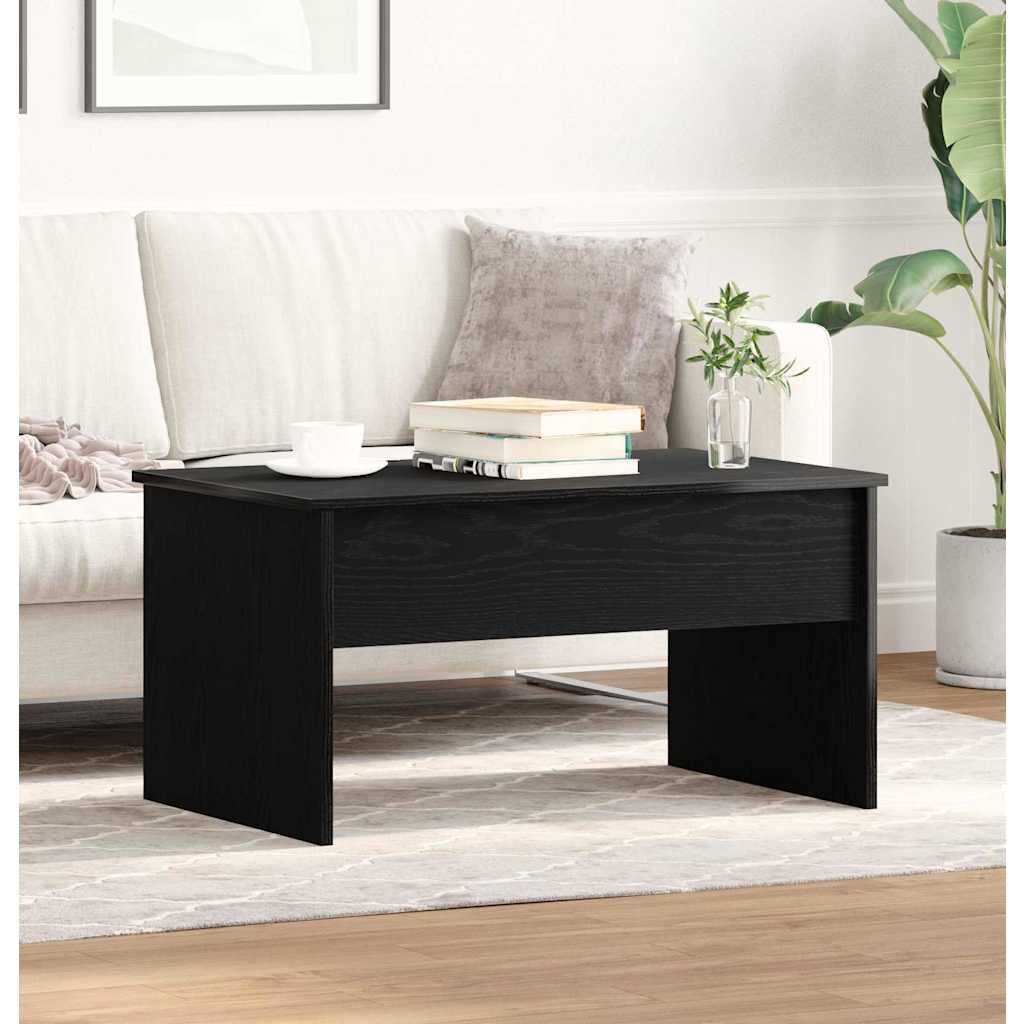 vidaXL Couchtisch Schwarz Eichen-Optik 80 x 50,5 x 41,5 cm