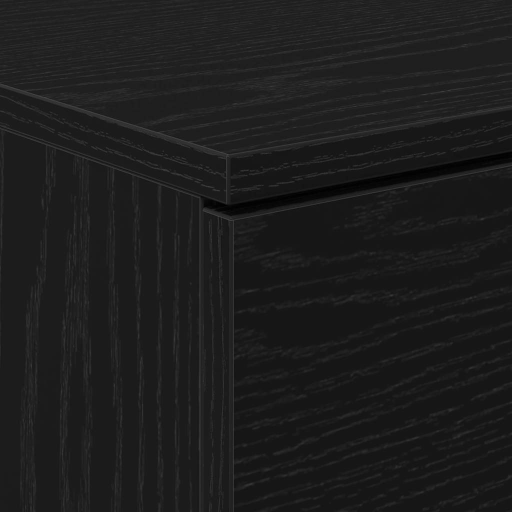 vidaXL Nachttisch 2 pcs Schwarz Eichen-Optik 40 x 65 x 65 cm