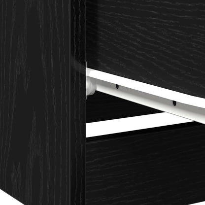 vidaXL Nachttisch 2 pcs Schwarz Eichen-Optik 40 x 65 x 65 cm