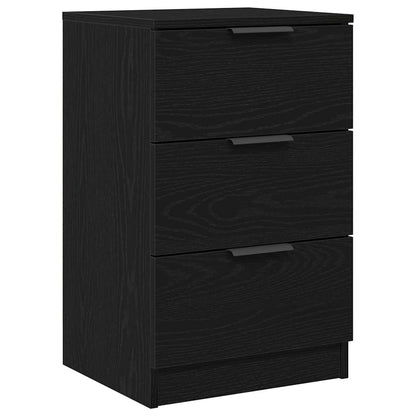 vidaXL Nachttisch 2 pcs Schwarz Eichen-Optik 40 x 65 x 65 cm