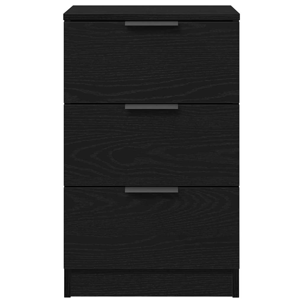 vidaXL Nachttisch 2 pcs Schwarz Eichen-Optik 40 x 65 x 65 cm