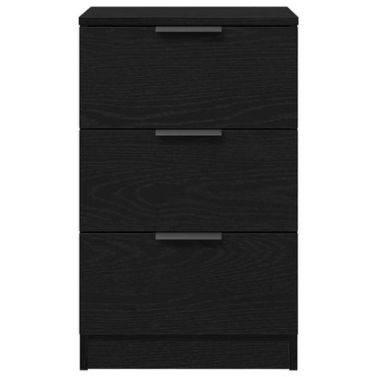 vidaXL Nachttisch 2 pcs Schwarz Eichen-Optik 40 x 65 x 65 cm