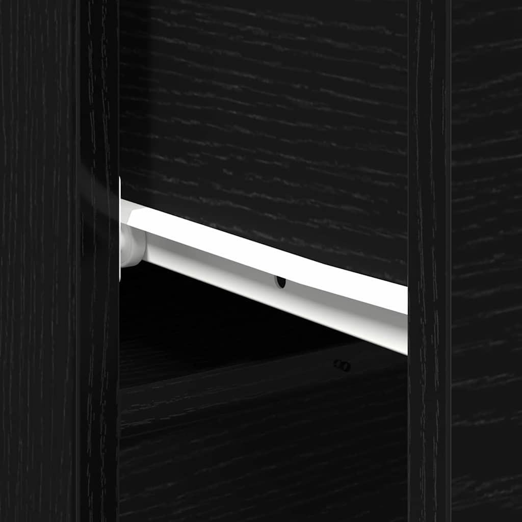 Sideboard 2 pcs Schwarz Eichen-Optik 30 x 30 x 70 cm