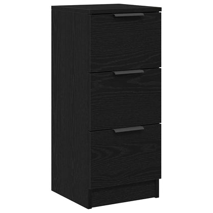 Sideboard 2 pcs Schwarz Eichen-Optik 30 x 30 x 70 cm