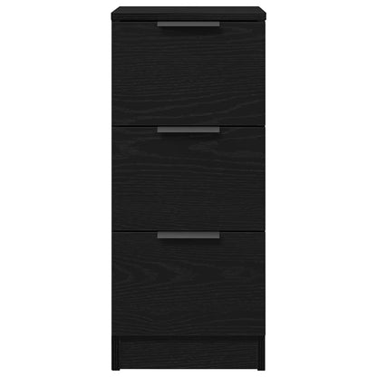 Sideboard 2 pcs Schwarz Eichen-Optik 30 x 30 x 70 cm