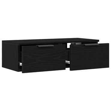 vidaXL Wandschrank Schwarz Eichen-Optik 68 x 30 x 20 cm Holzwerkstoff