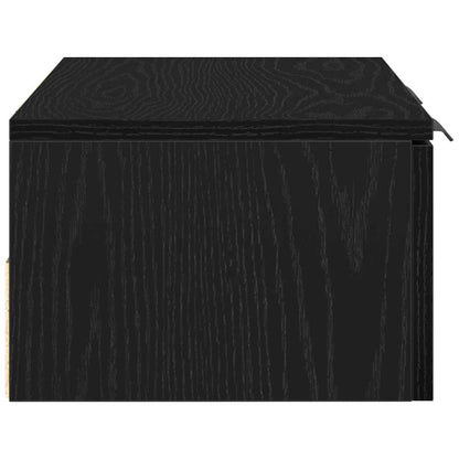 Wandschrank Schwarz Eichen-Optik 68 x 30 x 20 cm Holzwerkstoff