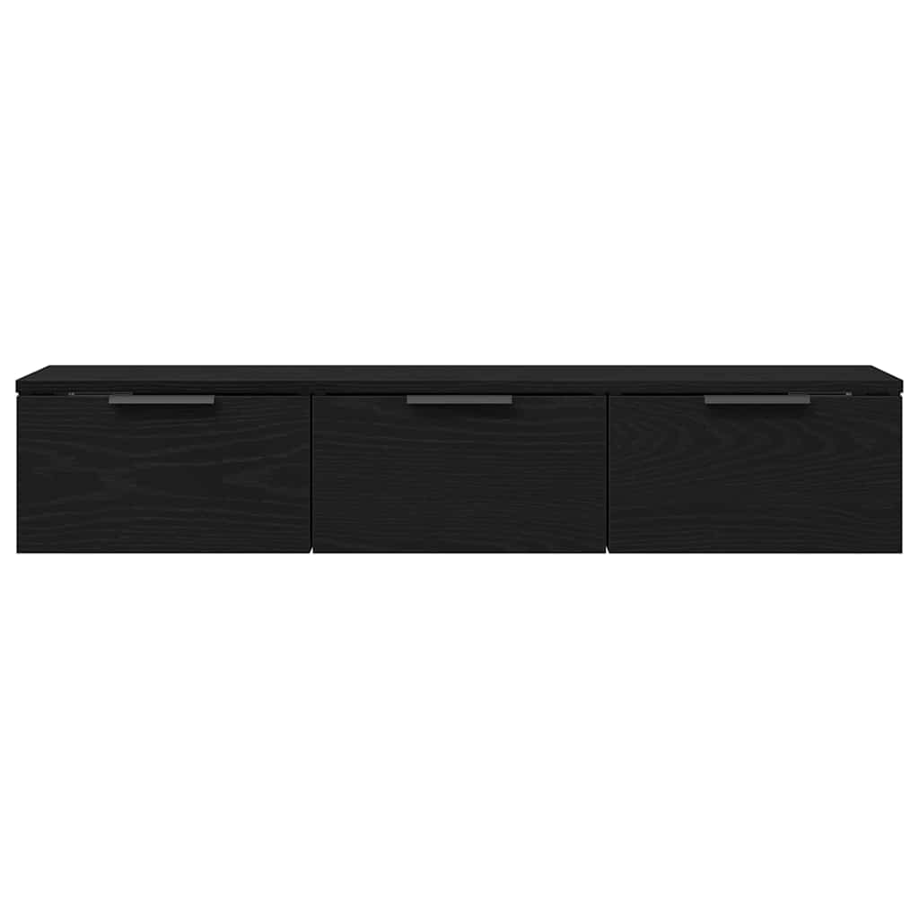 vidaXL Wandschrank Schwarz Eichen-Optik 102 x 30 x 20 cm Holzwerkstoff