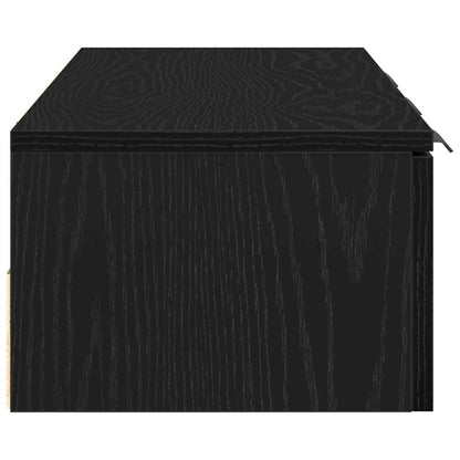 vidaXL Wandschrank Schwarz Eichen-Optik 102 x 30 x 20 cm Holzwerkstoff