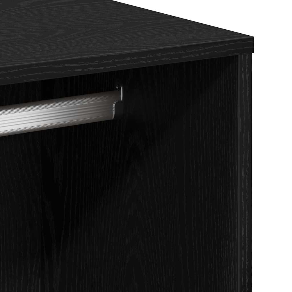 vidaXL Kosmetikschrank mit Regal Schwarz Eichen-Optik 80 x 40 x 65 cm