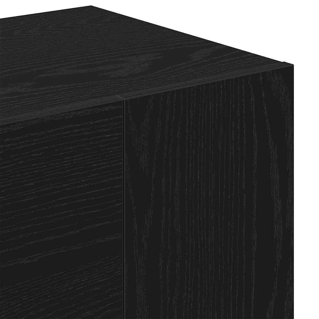 vidaXL Flurschrank mit Regal Schwarz Eichen-Optik 97,5 x 37 x 99 cm