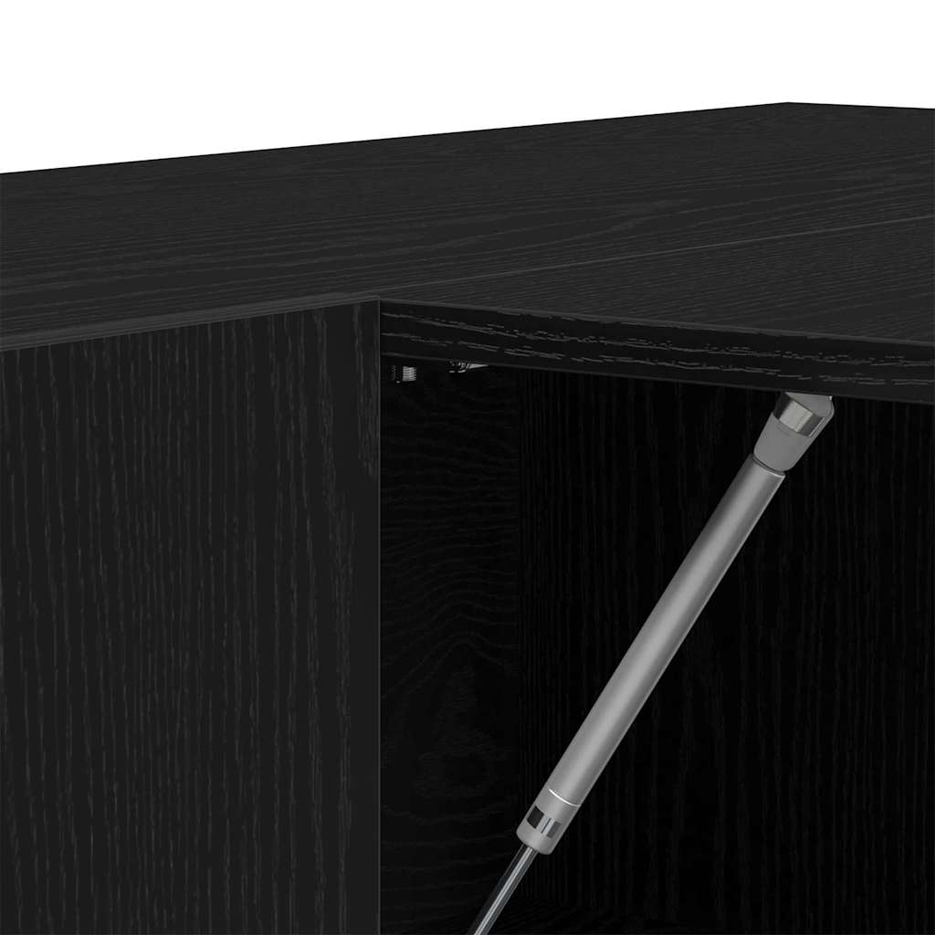 vidaXL Flurschrank mit Regal Schwarz Eichen-Optik 97,5 x 37 x 99 cm