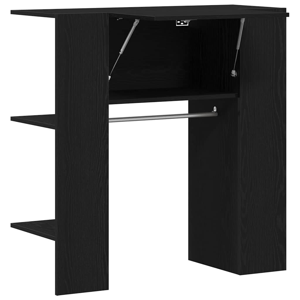 vidaXL Flurschrank mit Regal Schwarz Eichen-Optik 97,5 x 37 x 99 cm