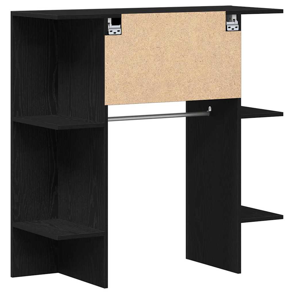 vidaXL Flurschrank mit Regal Schwarz Eichen-Optik 97,5 x 37 x 99 cm