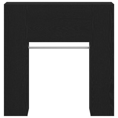 vidaXL Flurschrank mit Regal Schwarz Eichen-Optik 97,5 x 37 x 99 cm