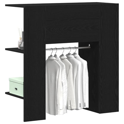 vidaXL Flurschrank mit Regal Schwarz Eichen-Optik 97,5 x 37 x 99 cm
