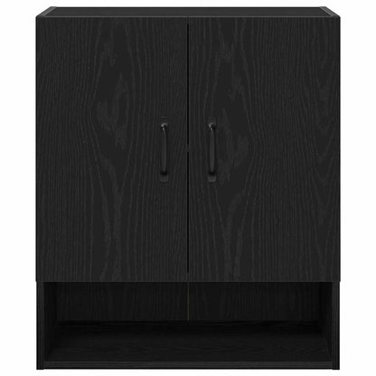 Wandschrank Schwarz Eichen-Optik 60 x 30 x 70 cm Holzwerkstoff