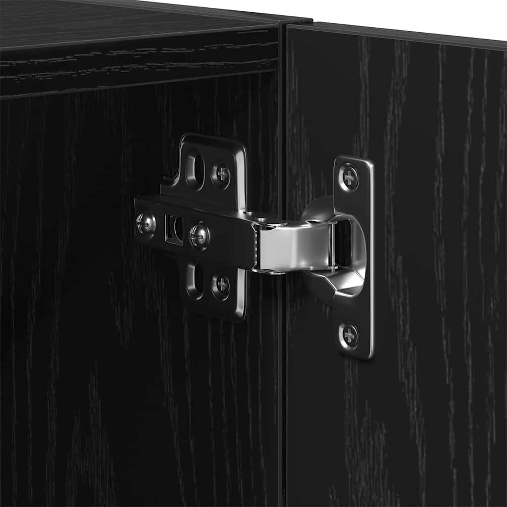 vidaXL Wandschrank Schwarz Eichen-Optik 60 x 30 x 60 cm Holzwerkstoff
