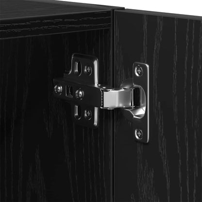 vidaXL Wandschrank Schwarz Eichen-Optik 60 x 30 x 60 cm Holzwerkstoff