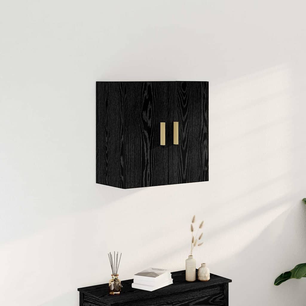 vidaXL Wandschrank Schwarz Eichen-Optik 60 x 30 x 60 cm Holzwerkstoff