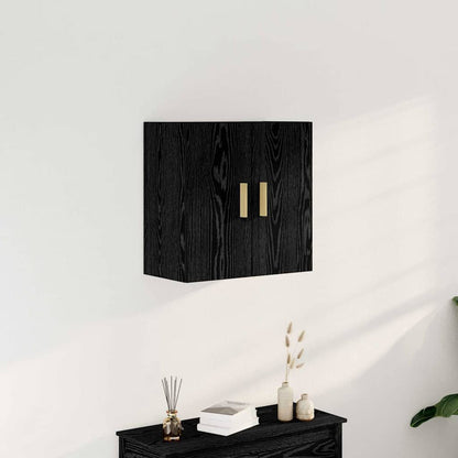 vidaXL Wandschrank Schwarz Eichen-Optik 60 x 30 x 60 cm Holzwerkstoff