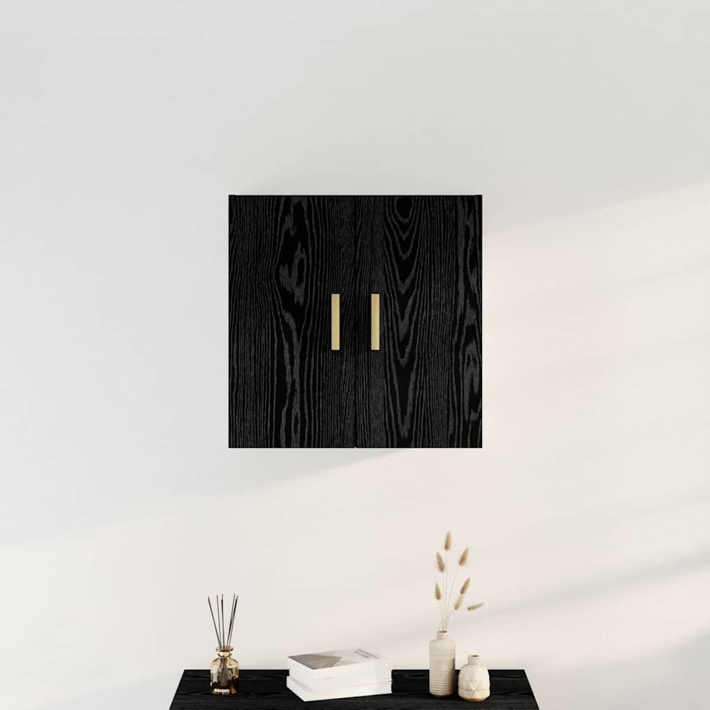 vidaXL Wandschrank Schwarz Eichen-Optik 60 x 30 x 60 cm Holzwerkstoff