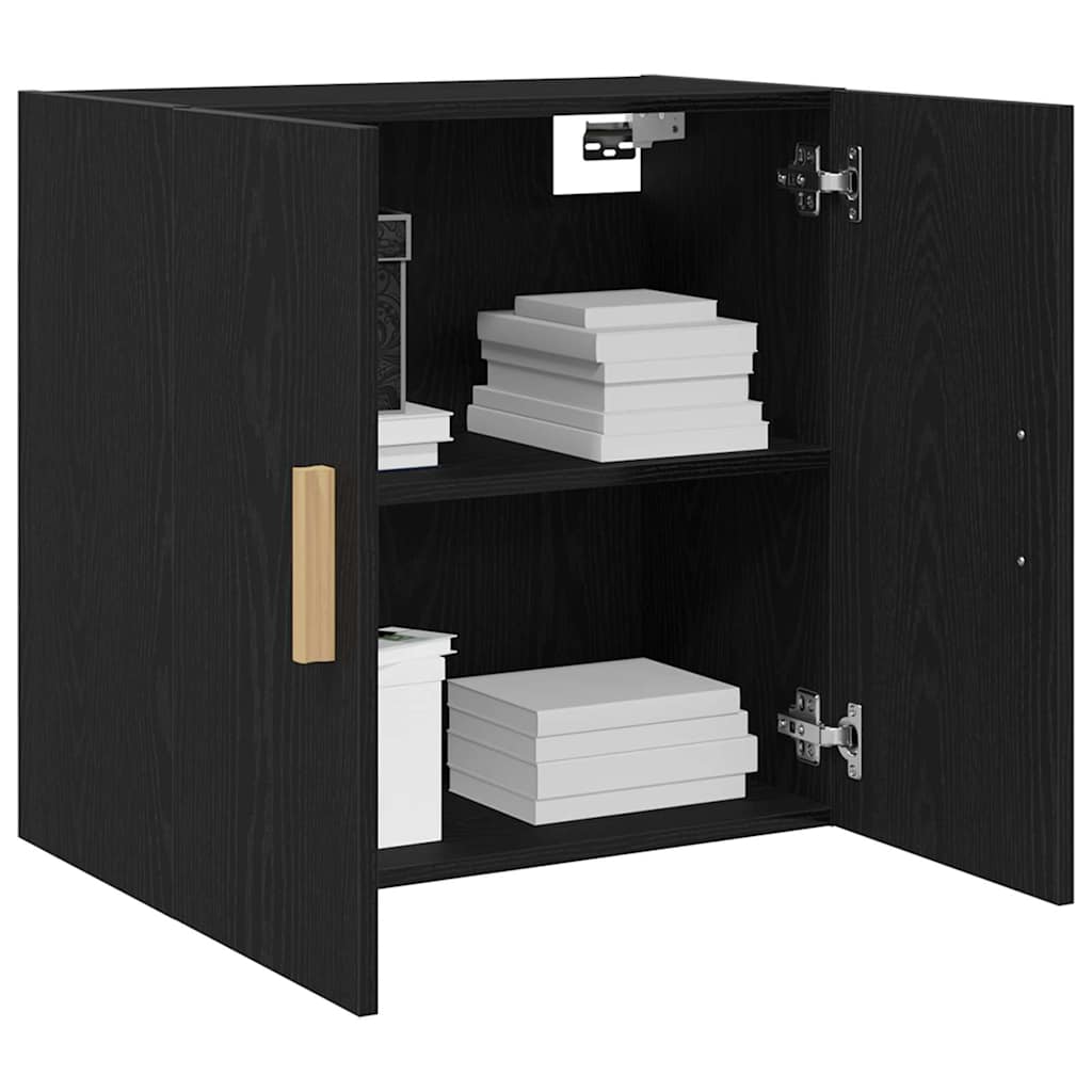 vidaXL Wandschrank Schwarz Eichen-Optik 60 x 30 x 60 cm Holzwerkstoff