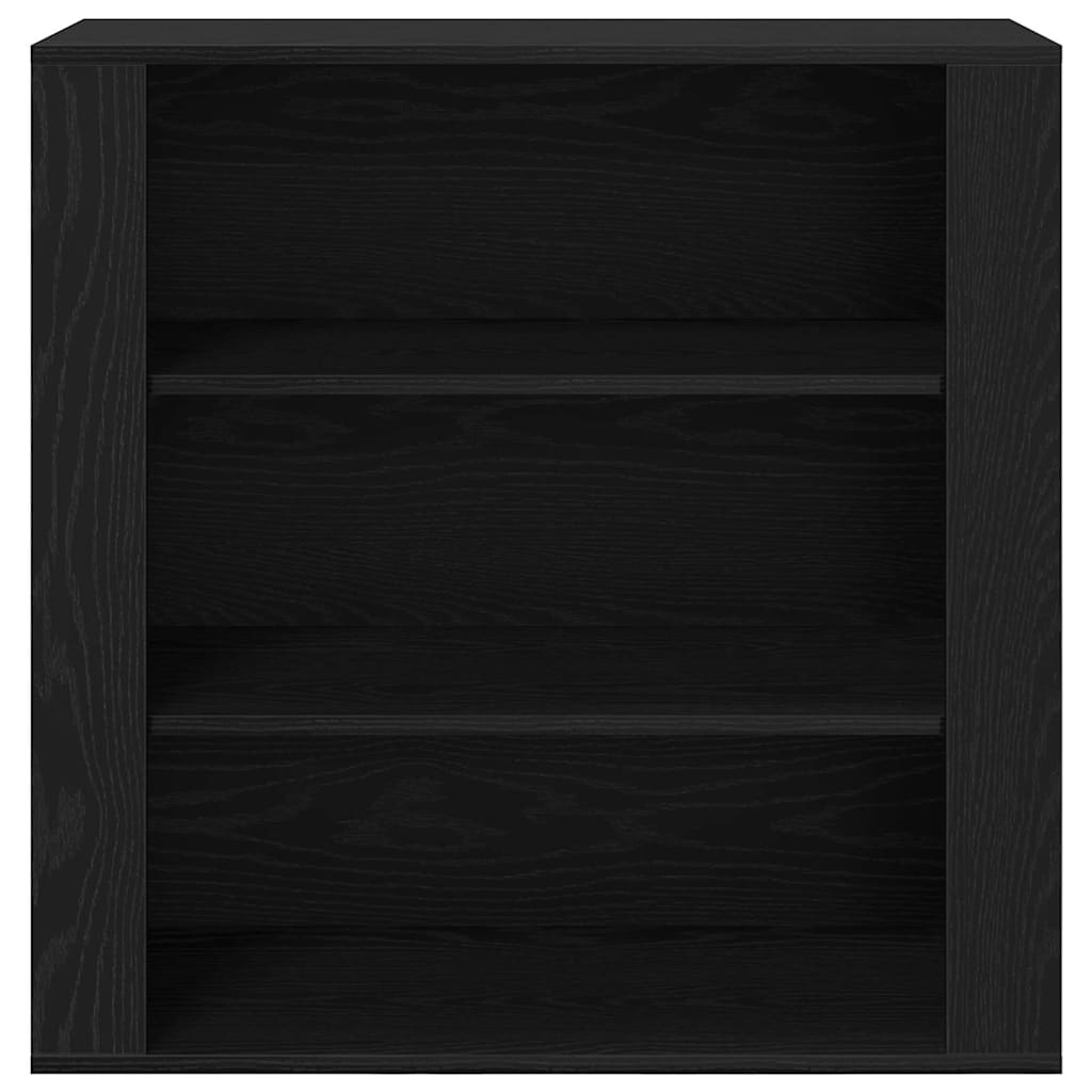 vidaXL Wandschrank Schwarz Eichen-Optik 80 x 33 x 80 cm Holzwerkstoff