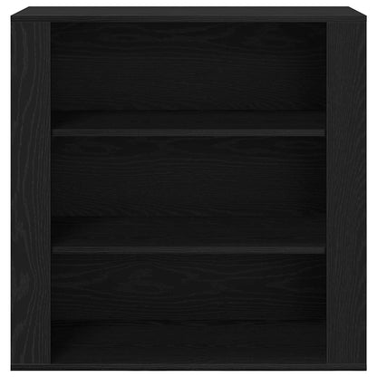 vidaXL Wandschrank Schwarz Eichen-Optik 80 x 33 x 80 cm Holzwerkstoff