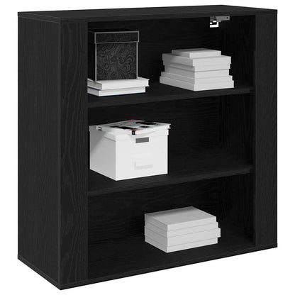 vidaXL Wandschrank Schwarz Eichen-Optik 80 x 33 x 80 cm Holzwerkstoff