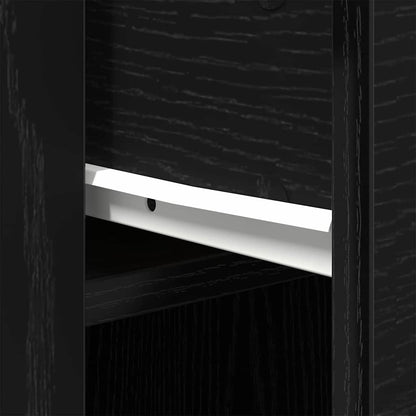 Schreibtisch mit Speicher Schwarz Eichen-Optik 100 x 49 x 74 cm