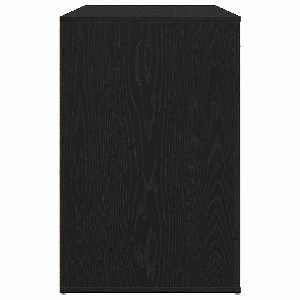 Schreibtisch mit Speicher Schwarz Eichen-Optik 100 x 49 x 74 cm