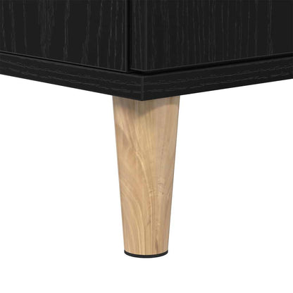 vidaXL Waschbeckenschrank mit Tür Schwarz Eichen-Optik 58 x 33 x 60 cm