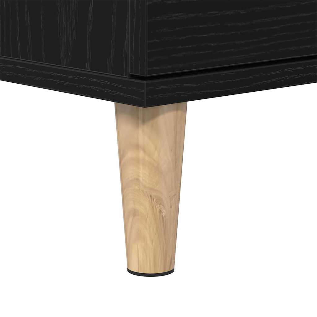 vidaXL Badezimmerschrank mit Tür Schwarz Eichen-Optik 65 x 33 x 60 cm