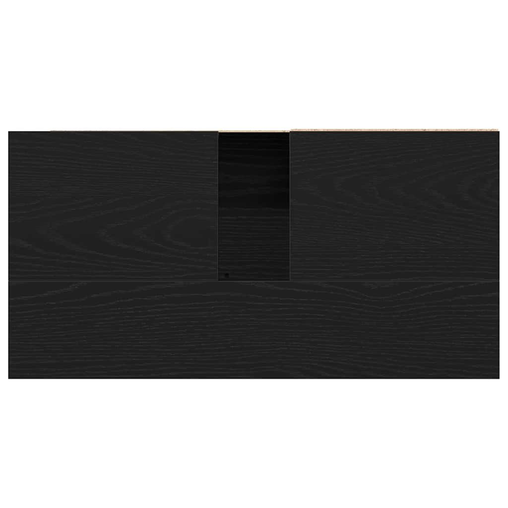 vidaXL Badezimmerschrank mit Tür Schwarz Eichen-Optik 65 x 33 x 60 cm