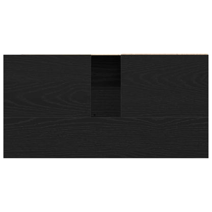 vidaXL Badezimmerschrank mit Tür Schwarz Eichen-Optik 65 x 33 x 60 cm