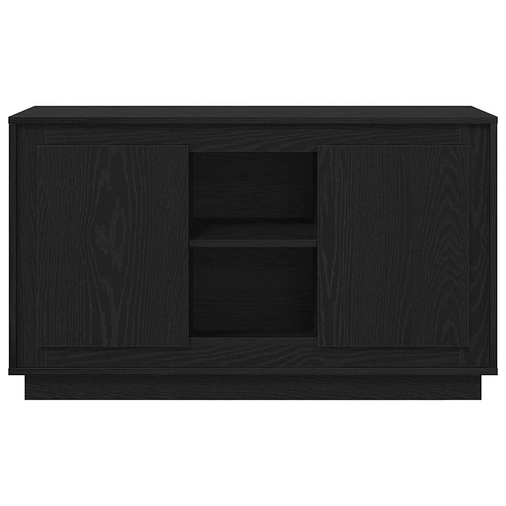 Sideboard Schwarz Eichen-Optik 102 x 35 x 60 cm Holzwerkstoff
