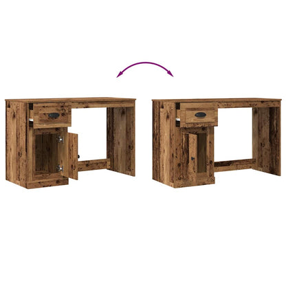 vidaXL Schreibtisch mit Tür Altholz 50 x 115 x 75 cm Holzwerkstoff