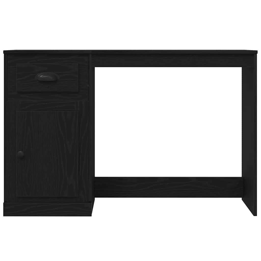 vidaXL Bureau avec rangement Noir aspect chêne 50 x 115 x 75 cm