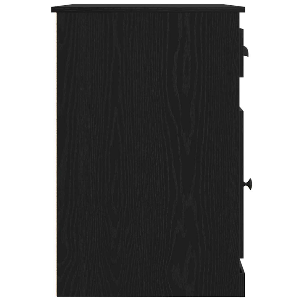 vidaXL Bureau avec rangement Noir aspect chêne 50 x 115 x 75 cm