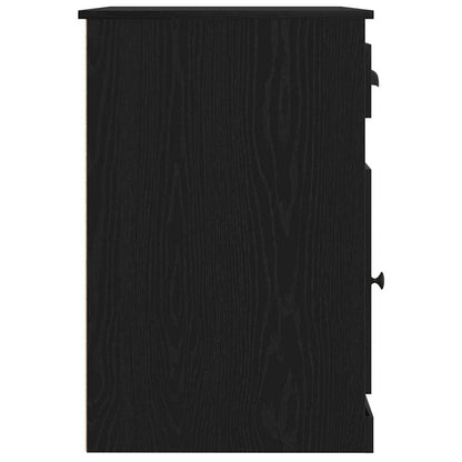 vidaXL Bureau avec rangement Noir aspect chêne 50 x 115 x 75 cm