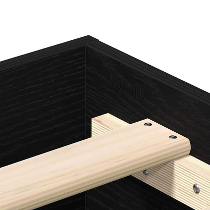 vidaXL Bettrahmen Schwarz Eichen-Optik 193 x 93 x 25 cm Holzwerkstoff