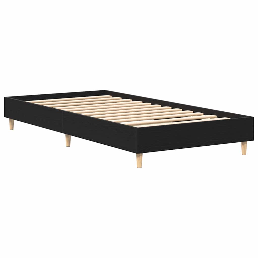 vidaXL Bettrahmen Schwarz Eichen-Optik 193 x 93 x 25 cm Holzwerkstoff