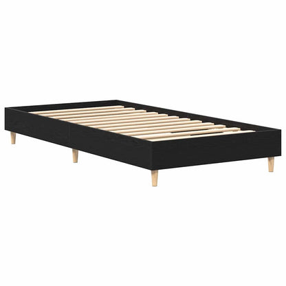 vidaXL Bettrahmen Schwarz Eichen-Optik 193 x 93 x 25 cm Holzwerkstoff