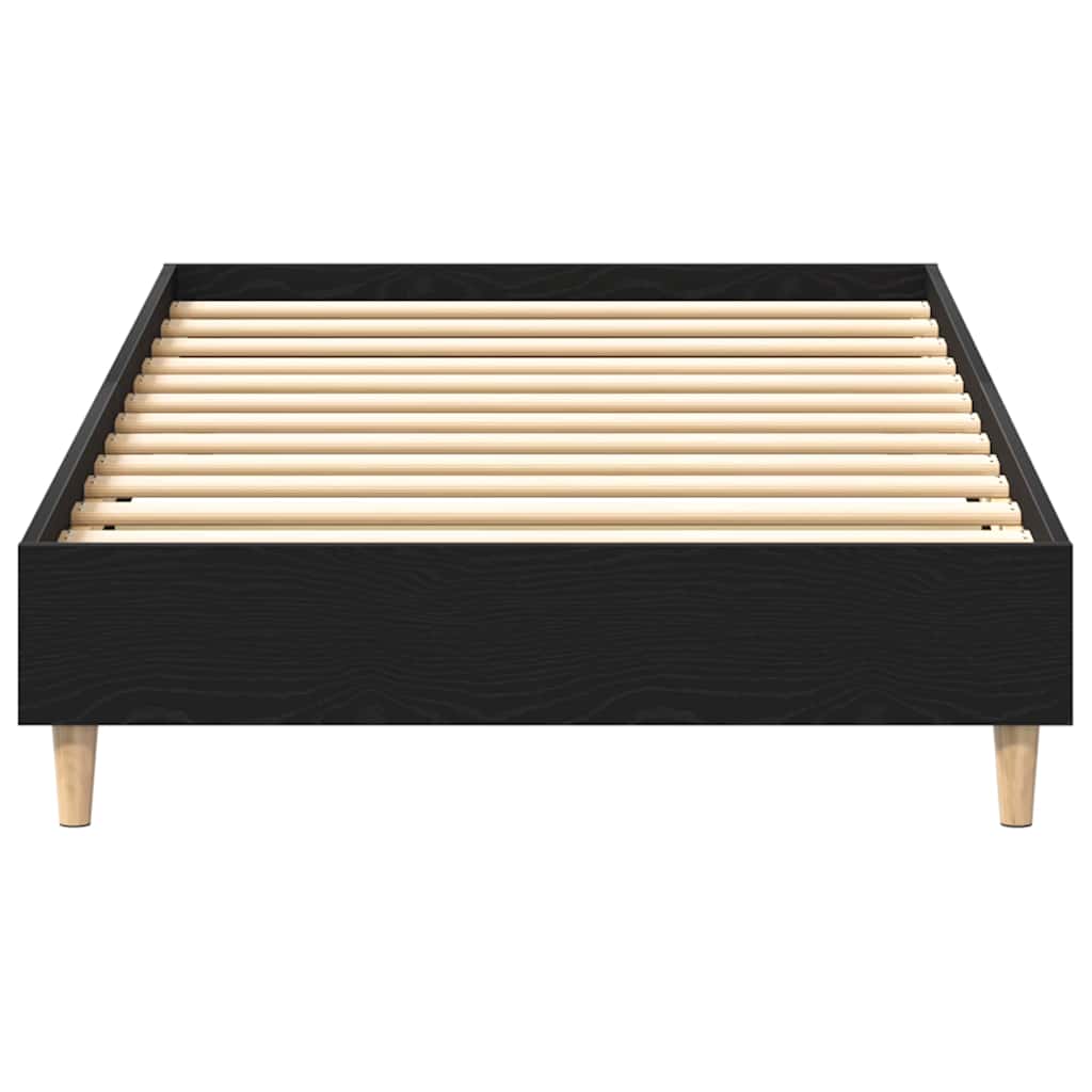 vidaXL Bettrahmen Schwarz Eichen-Optik 193 x 93 x 25 cm Holzwerkstoff